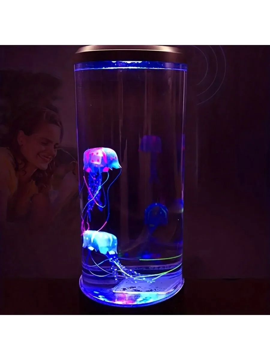 Lampara antiestrés de medusas con luces de Neón